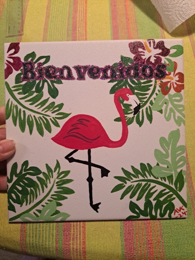 Flamingo tile enamel