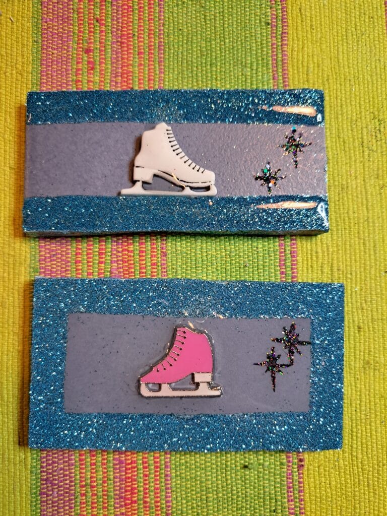 skating enamel glitter