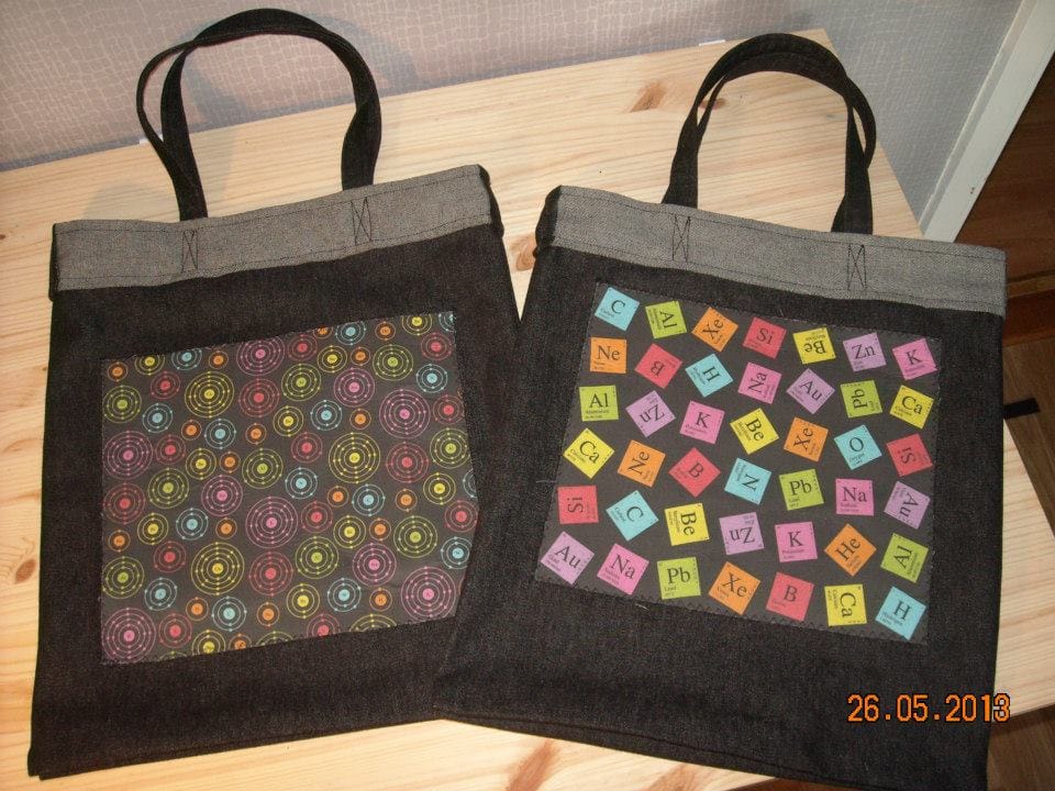 farkkulaukut sewn denim bags