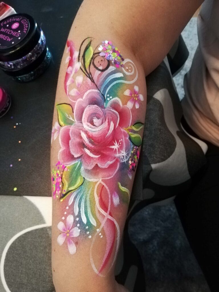 Ruusut7 Rose painting